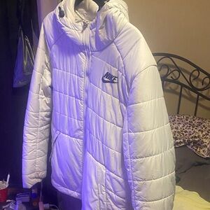 Nike Women's Light Gray Puffer Jacket